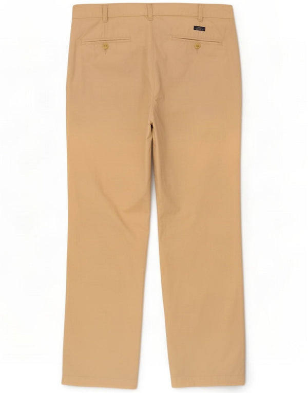 Marks & Spencer Pantalón chino con pinzas Harbor azul para hombre W34 L31 Beige