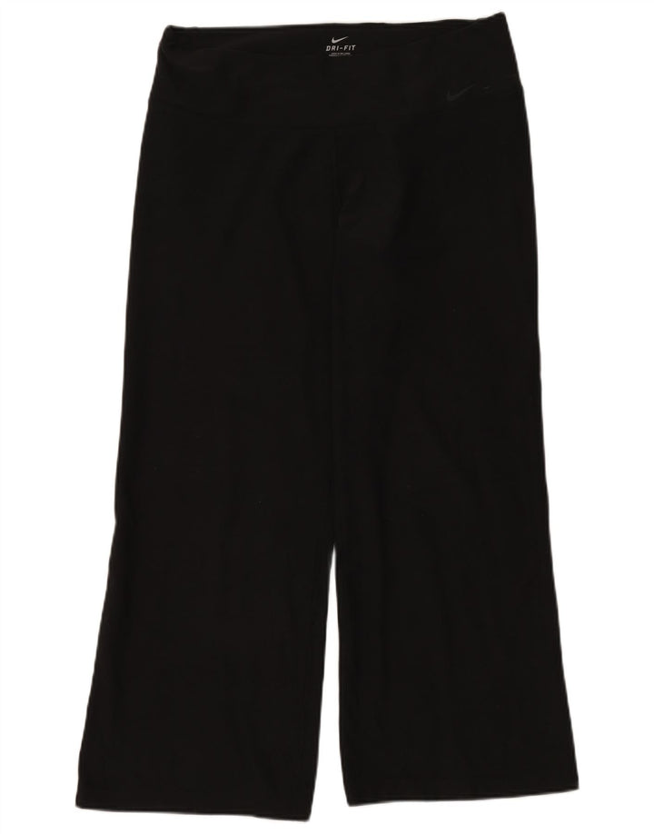 NIKE Mujer Dri Fit Chándal Pantalones UK 40 Grande Poliéster Negro