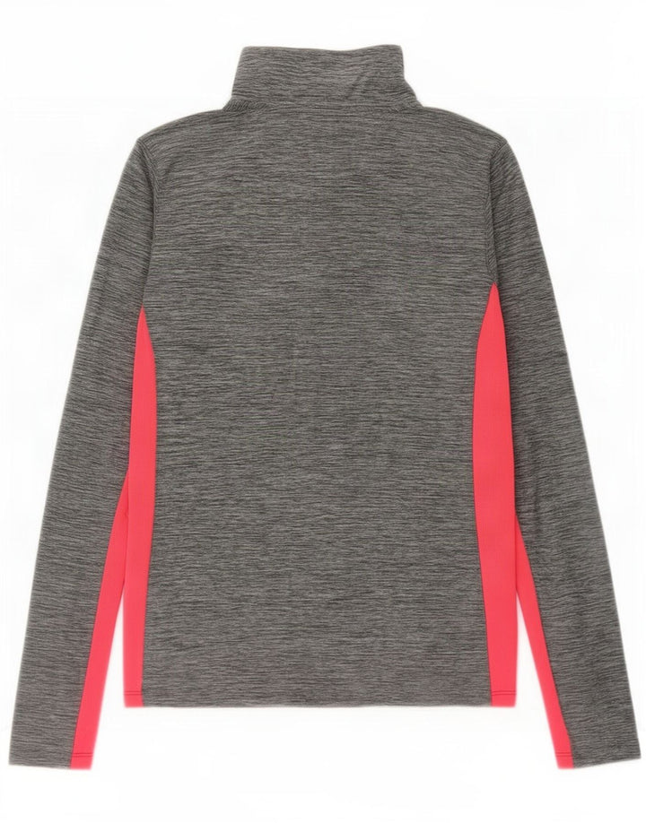 New Balance Mujer Jersey Chándal Top UK 12 Gris Medio Colorblock