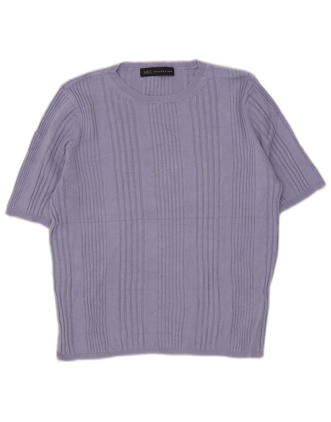 Marks & Spencer Jersey de Manga Corta con Cuello Redondo para Mujer UK 44 Medium B
