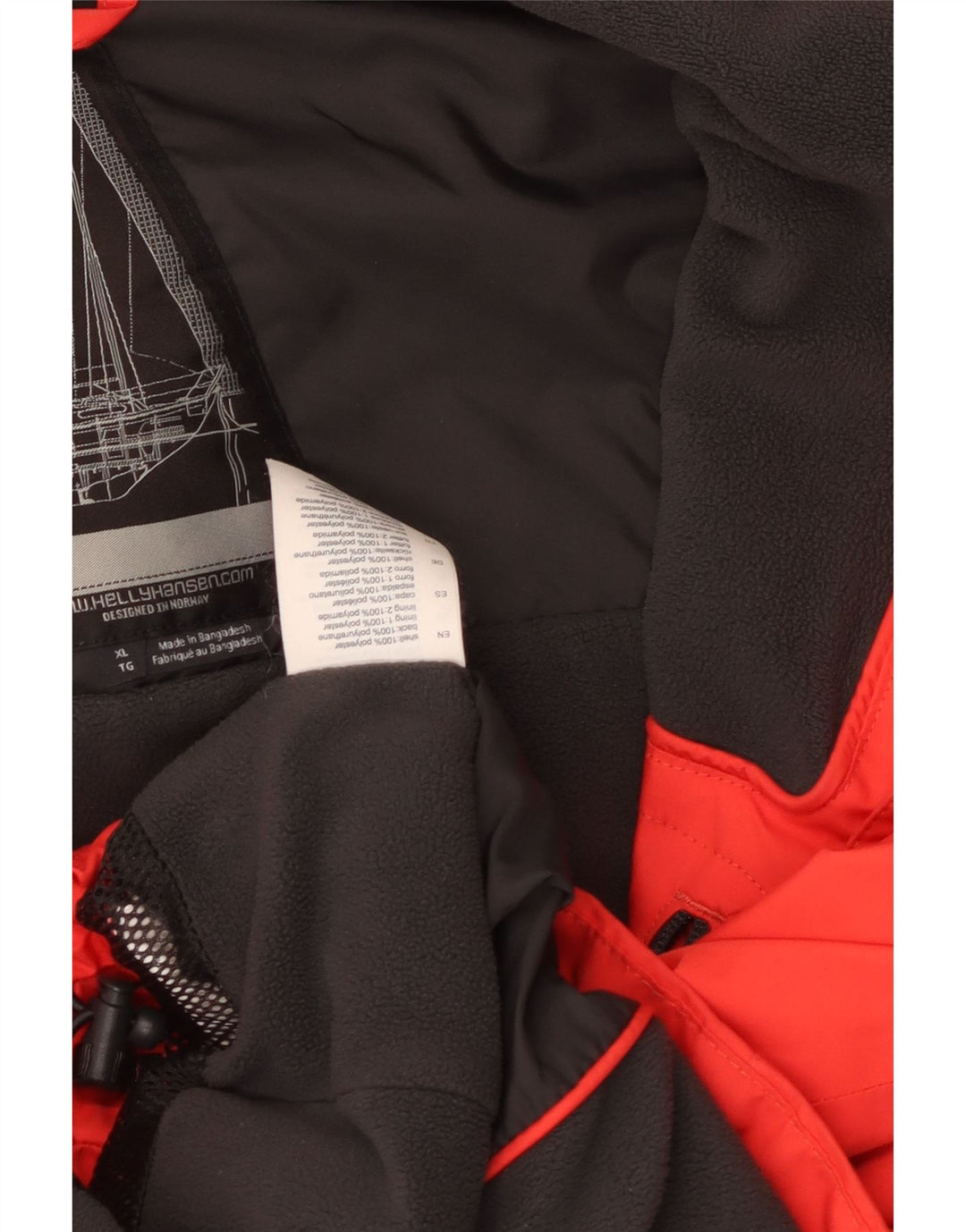 Helly Hansen Chaqueta cortavientos gráfica para niños 13-14 años XL Rojo Poliéster