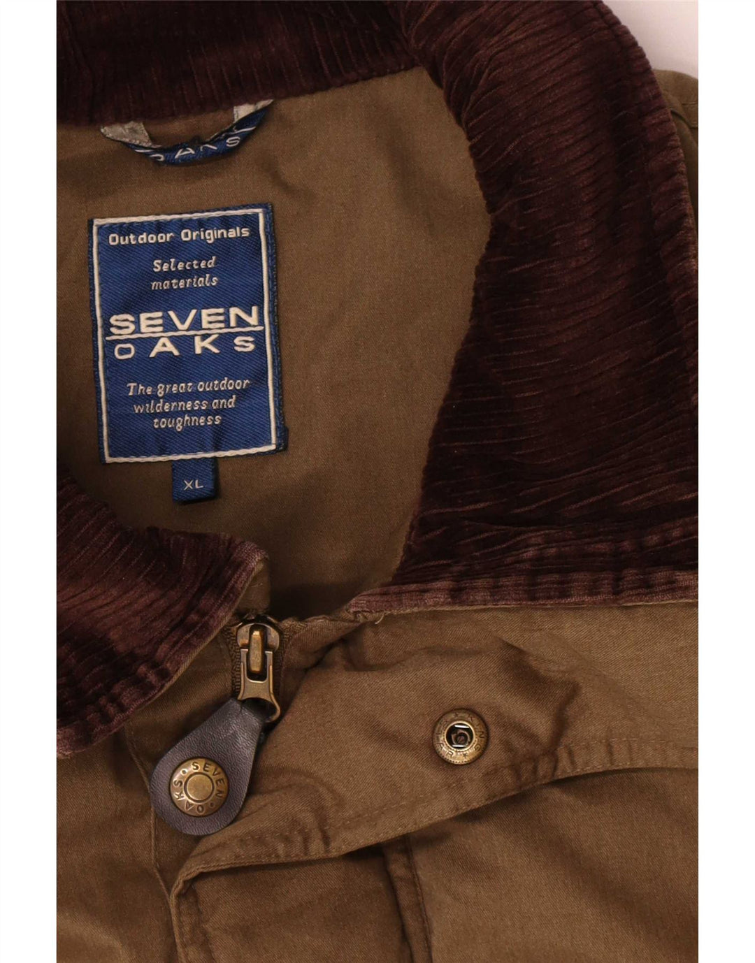 Seven Oaks Abrigo cortavientos para hombre UK 42 XL Caqui Poliéster