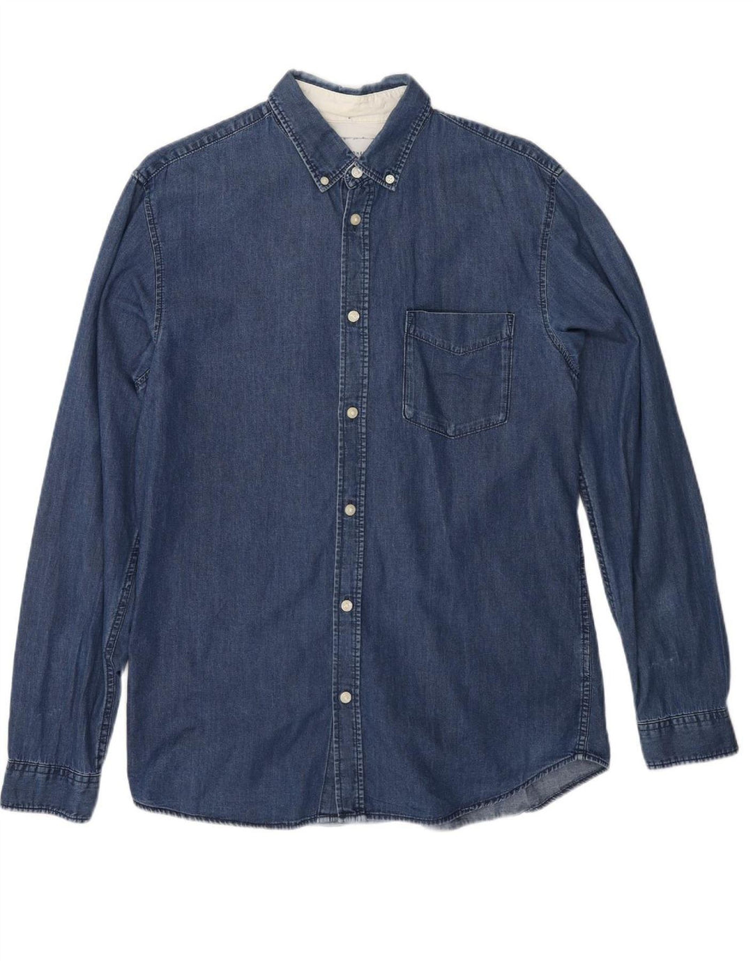 JACK & JONES Mens Denim Shirt Large Navy Blue