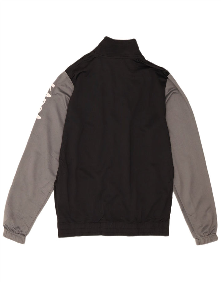 Kappa - Chaqueta de chándal con gráfico para niños, 15-16 años, color negro