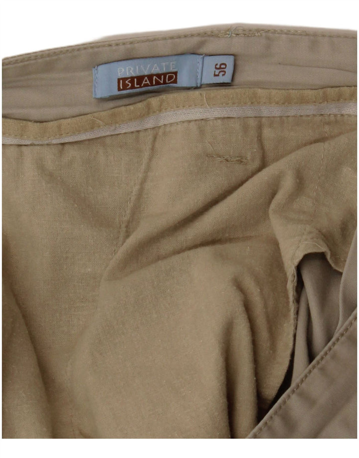 VINTAGE Pantalones cortos cargo para hombre IT 56 3XL W40 Beige