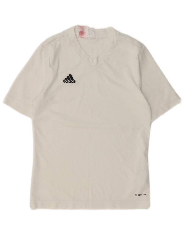 Adidas Boys Aeroready Camiseta Top 11-12 años Blanco Poliéster