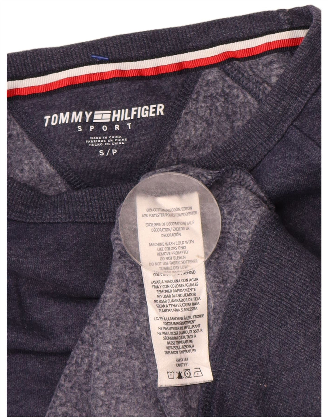 TOMMY HILFIGER Sudadera extragrande para mujer UK 10 Small Azul marino