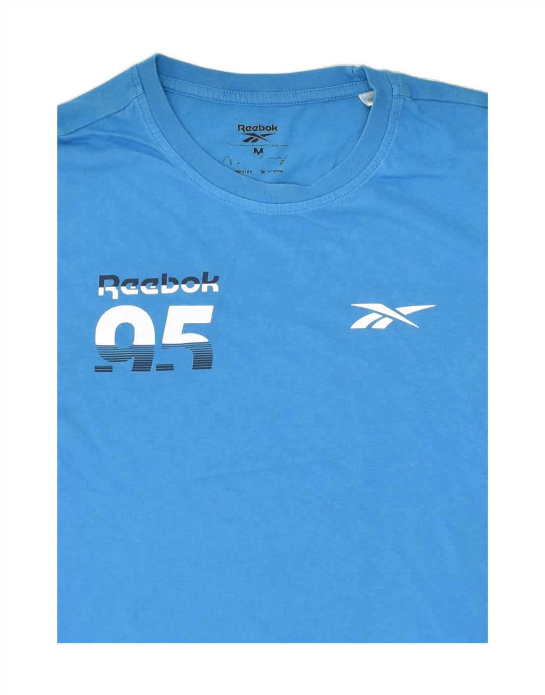 REEBOK Mens Graphic T-Shirt Top Medium Blue Cotton | Vintage Reebok | Thrift | Second-Hand Reebok | Used Clothing | Messina Hembry 