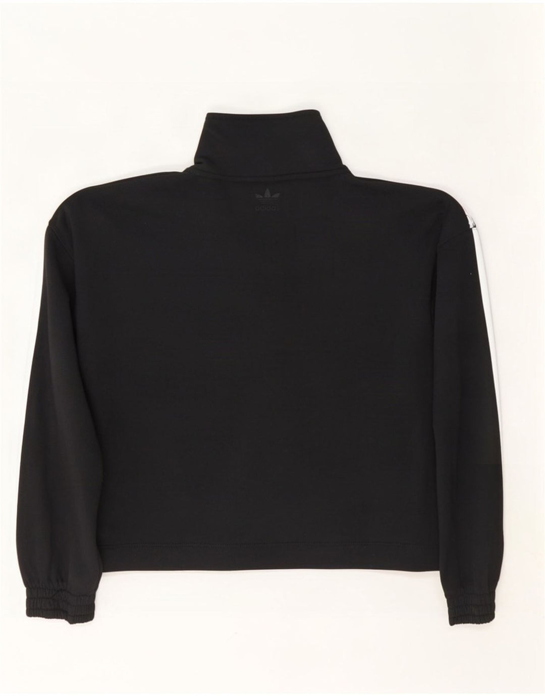Adidas - Sudadera extragrande con cuello y botones para mujer, talla 8, color negro