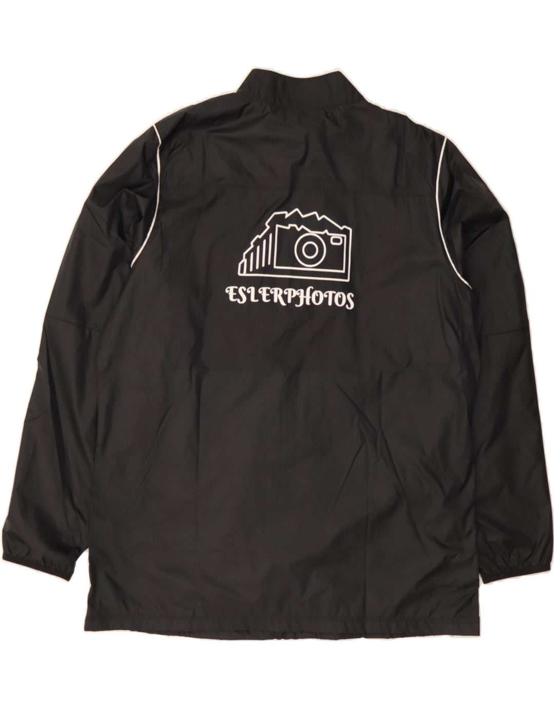 NIKE Mens Graphic Tracksuit Top Jacket XL Black Polyester Vintage Nike and Second-Hand Nike from Messina Hembry 