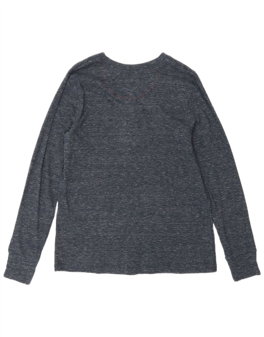 Levi's Top de manga larga para mujer UK 12 Medium Azul marino moteado de algodón clásico