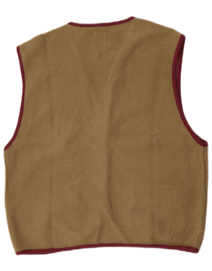 Belfe Hombre Chaleco De Lana Color Block Caqui Medio
