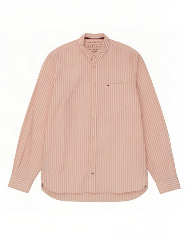Camisa Tommy Hilfiger Hombre XL Algodón Rayas Rosa