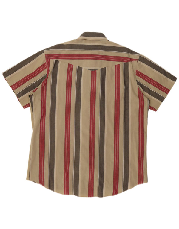 Wrangler Camisa De Manga Corta Para Hombre 2XL Verde Rayas