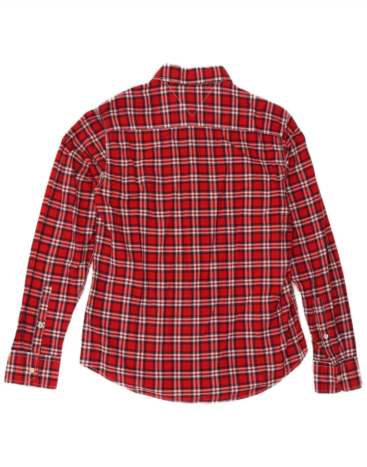 Camisa Tommy Hilfiger Hombre XL Algodón Cuadros Rojos