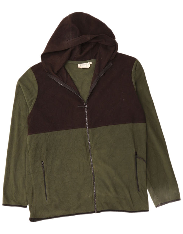 Mountain Warehouse Chaqueta polar con capucha para hombre UK 44 2XL Caqui Colorblock