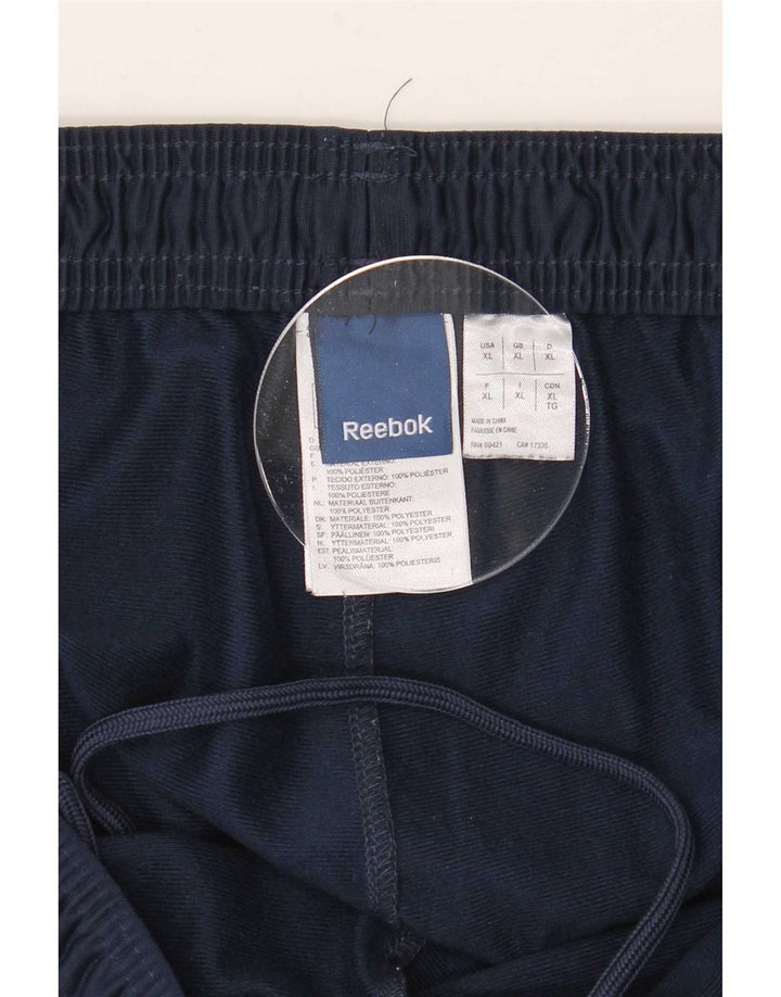 Reebok Pantalón De Chándal Gráfico Hombre XL Azul Marino Colorblock Poliéster
