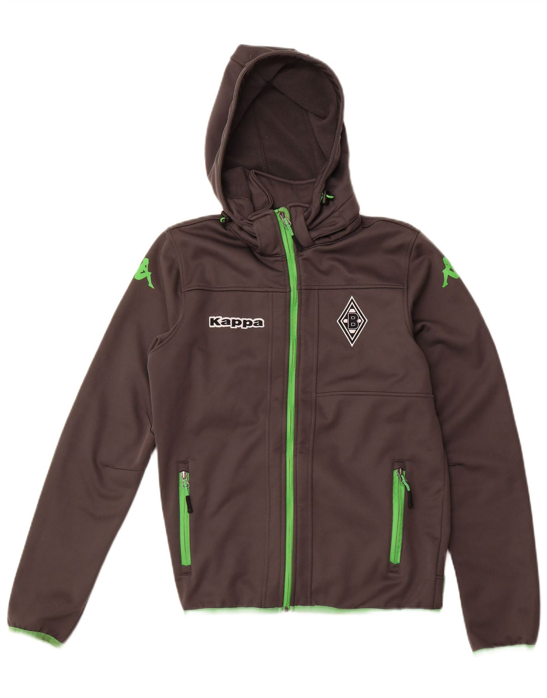 KAPPA Mens Borussia Mönchengladbach Chándal con Capucha Chaqueta Superior Small Gris