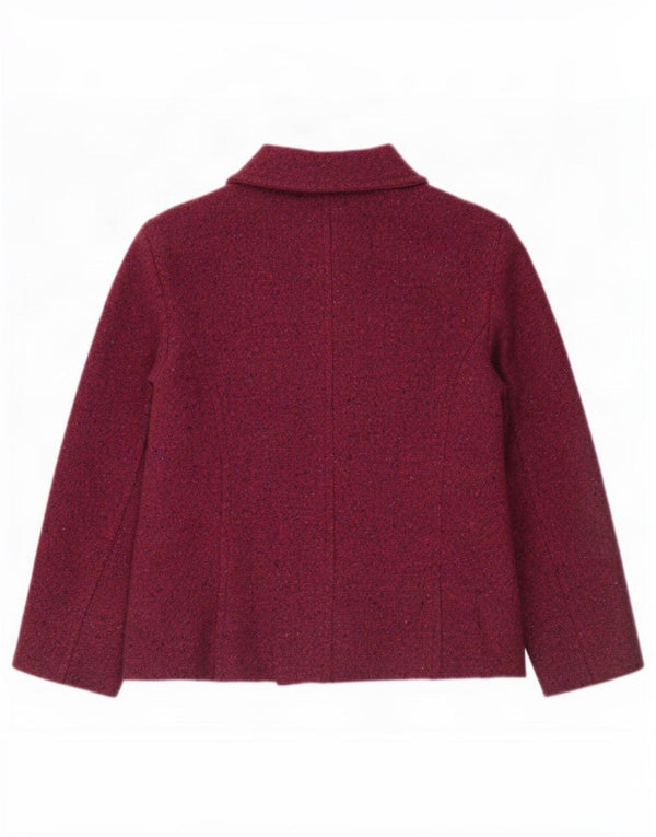 Blarney en Mills Chaqueta tipo blazer de 4 botones para mujer UK 46 Grande Borgoña moteada