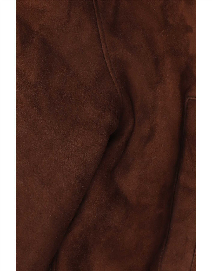 Mabrun Chaqueta de piel de oveja para hombre IT 56 3XL Marrón