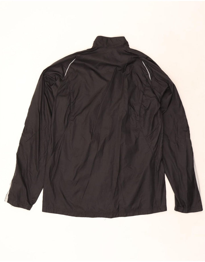 Adidas Chaqueta impermeable para hombre UK 38 Mediano Negro Poliéster