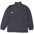 Asics Hombre Graphic Zip Neck Sudadera Jumper Grande Azul Marino Moteado