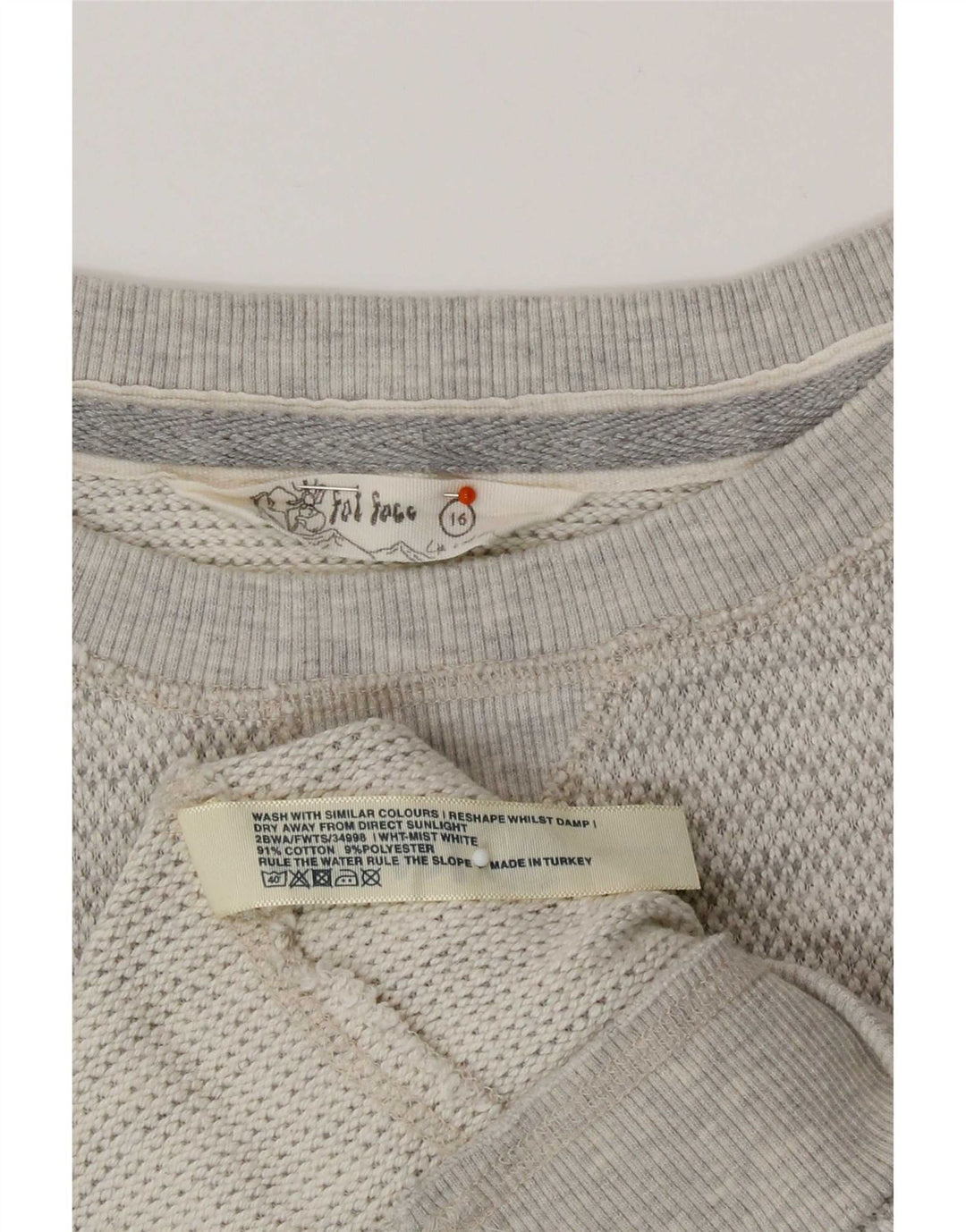 Fat Face - Sudadera para mujer, talla 40, talla grande, algodón gris
