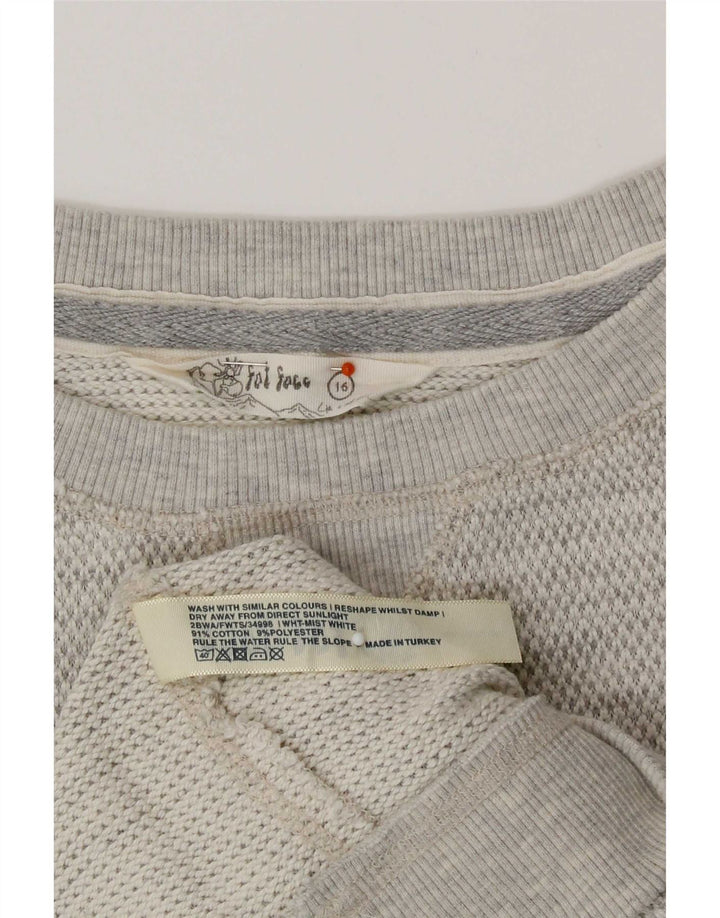 Fat Face - Sudadera para mujer, talla 40, talla grande, algodón gris