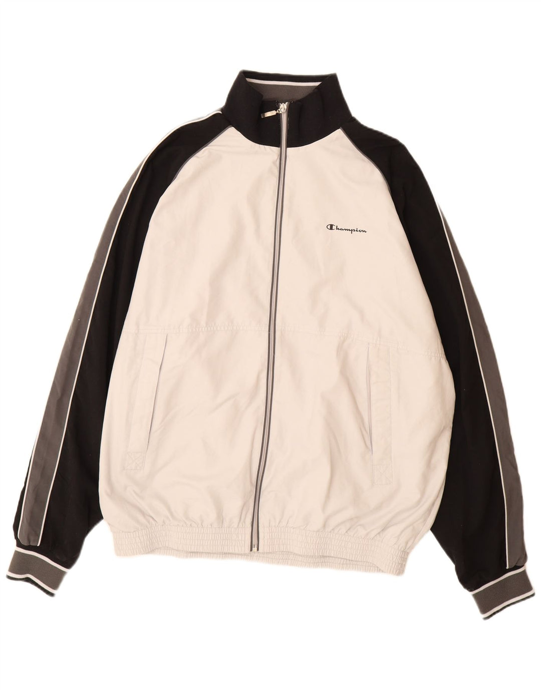 CHAMPION Chaqueta de chándal para hombre 2XL Poliéster con bloques de color blanco