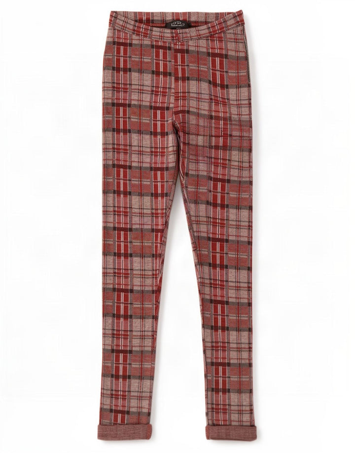 Topshop Leggings gráficos para mujer UK 8 Small Red Check Poliéster
