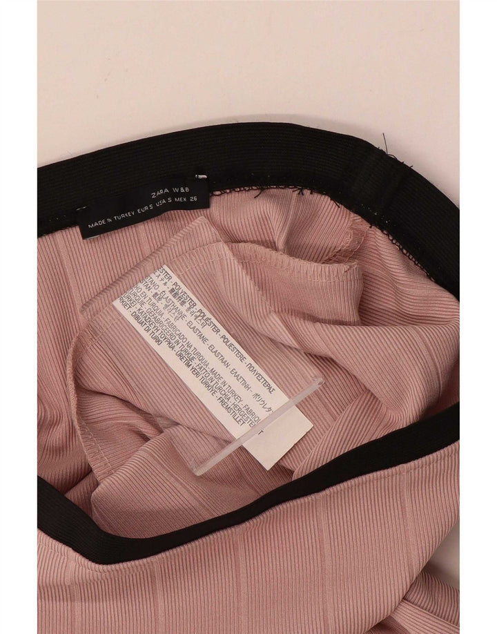 Zara Mujer Falda Lápiz W26 Small Rosa Colorblock