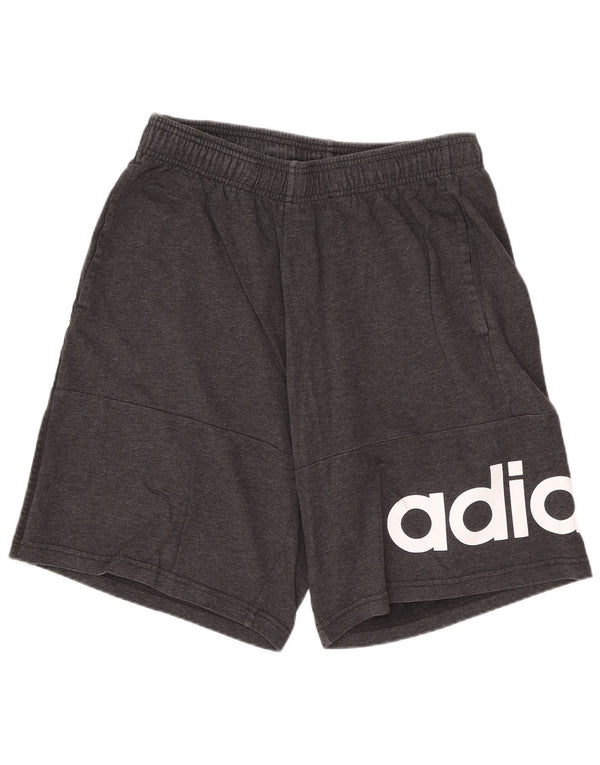 Adidas Mens Graphic Sport Shorts Grande Gris Algodón
