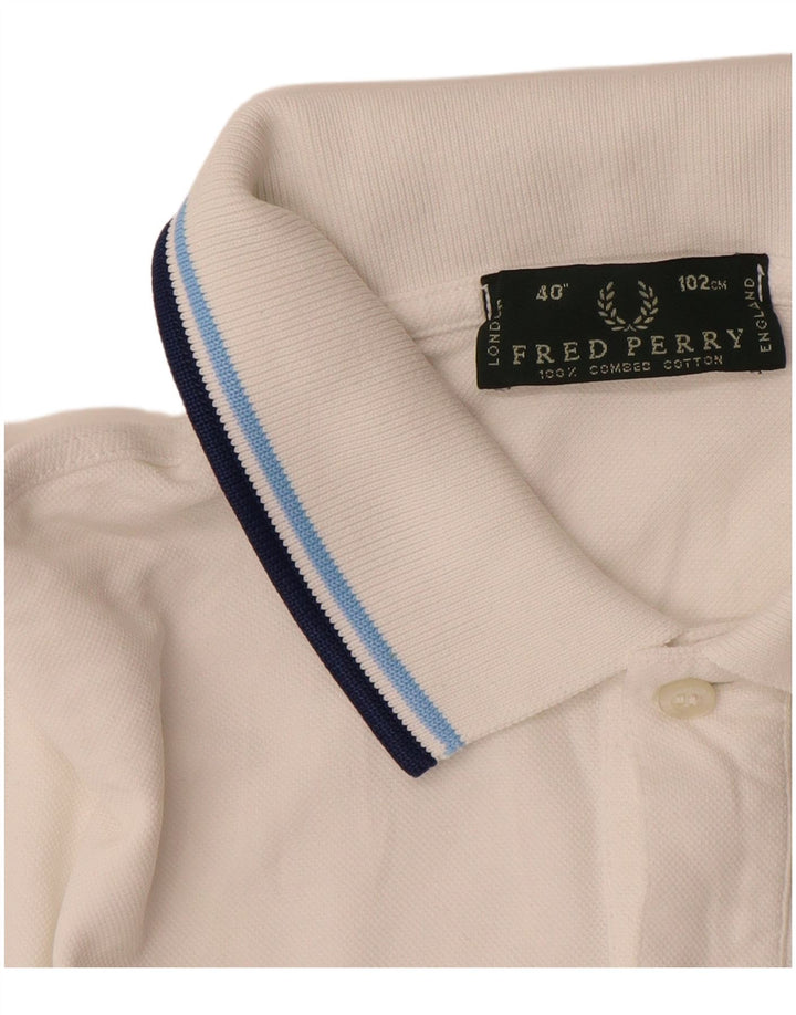 FRED PERRY Polo Hombre Algodón Blanco Mediano