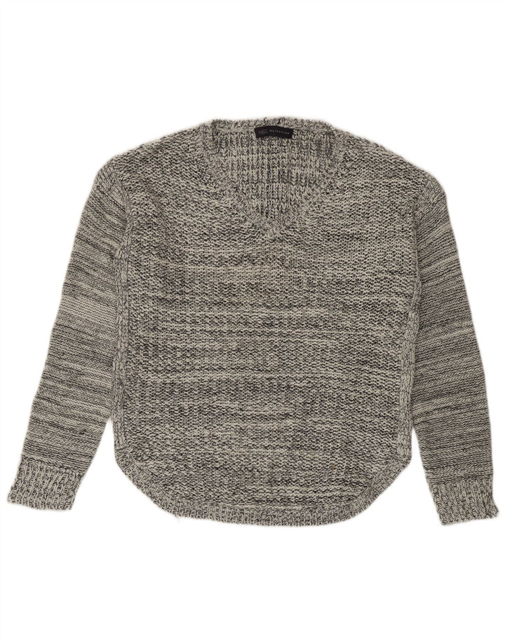 Marks & Spencer Suéter con Cuello en V para Mujer UK 44 Medio Azul Marino Moteado