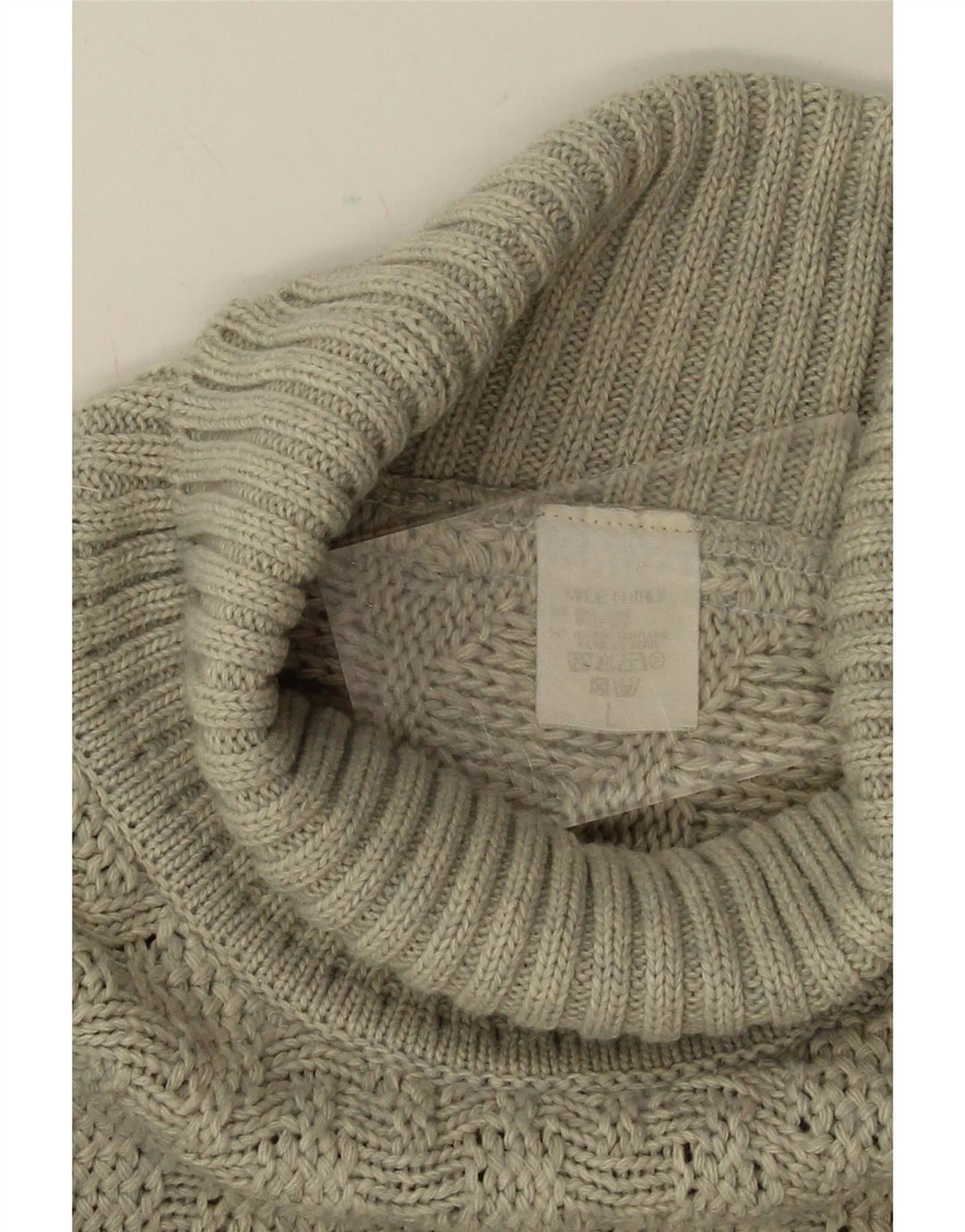 VINTAGE Womens Roll Neck Jumper Sweater UK 14 Large Grey