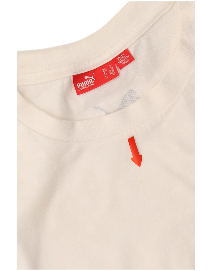 Puma Hombre Gráfico Chaleco Top XL Algodón Blanco