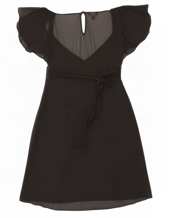 Monsoon Vestido Imperio para Mujer UK 42 Mediano Negro