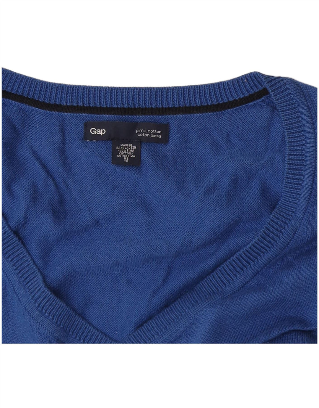 Gap Jersey con Cuello en V para Hombre XS Algodón Azul