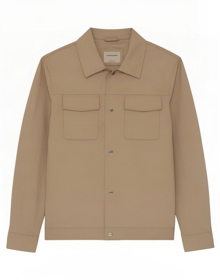 Marks & Spencer Chaqueta Bomber para Hombre UK 40 Large Beige