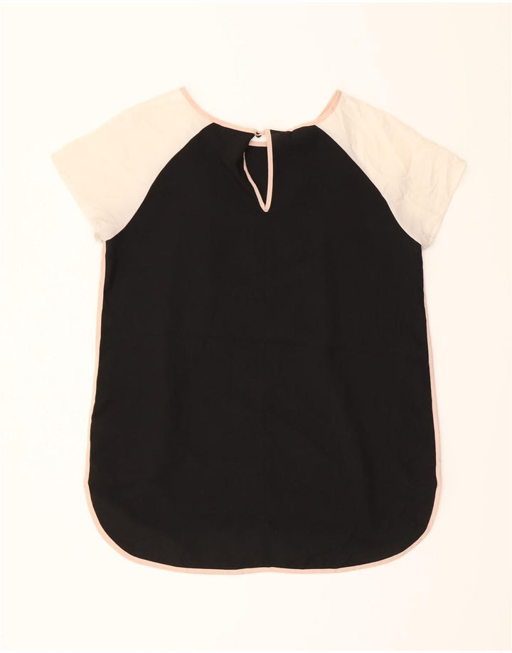 MOSSIMO Womens Blouse Top UK 10 Small Black Colourblock Polyester Vintage Mossimo and Second-Hand Mossimo from Messina Hembry 