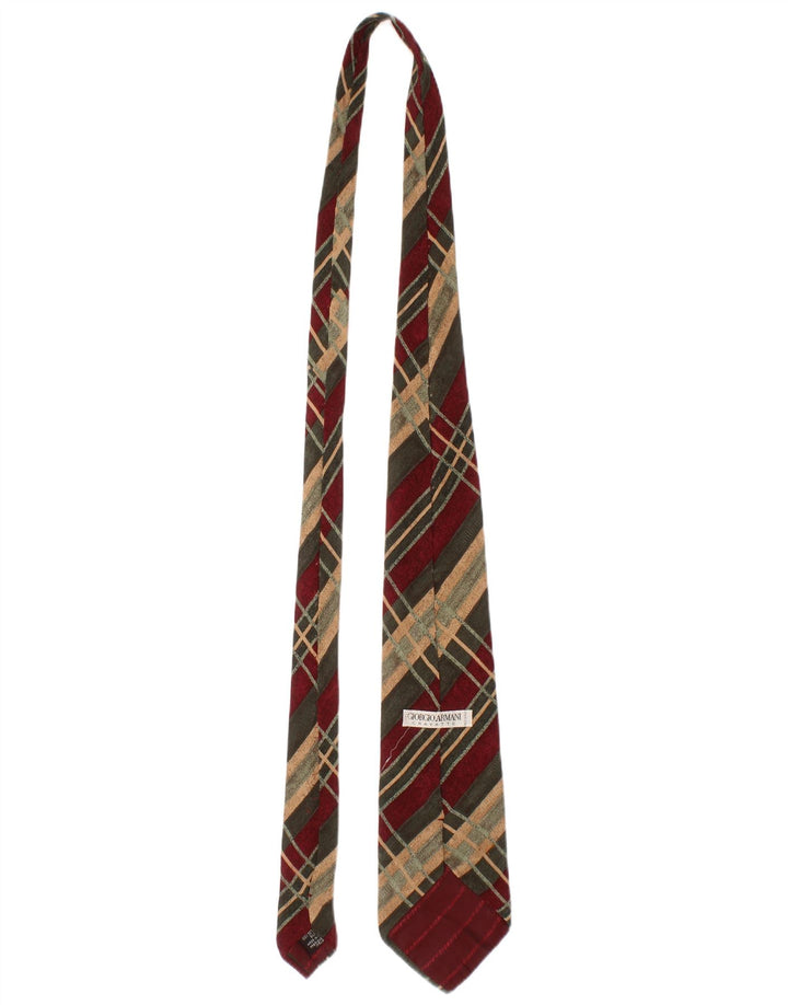 Giorgio Armani Corbata para hombre Talla única Seda a cuadros multicolor Clásica