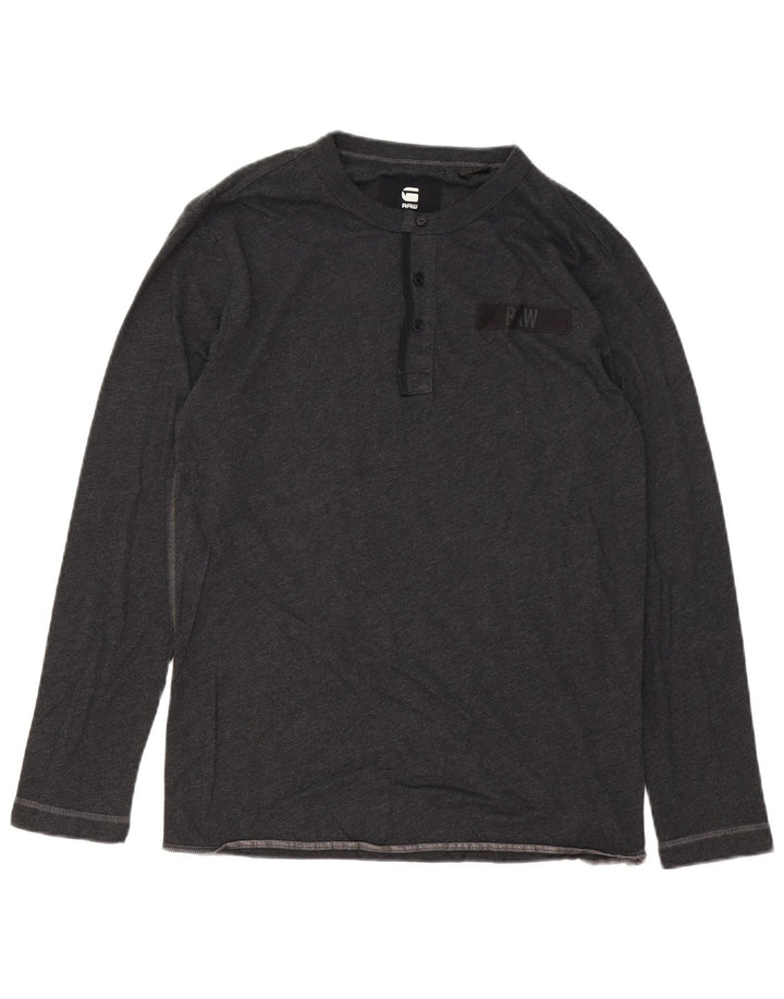 G-Star Hombre Top Manga Larga Pequeño Algodón Gris