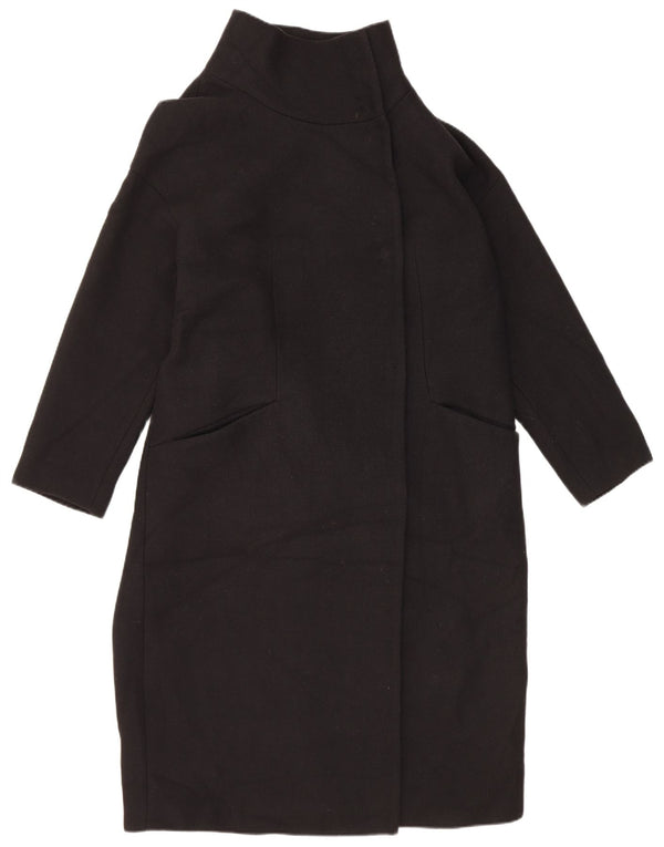 Zara Mujer Abrigo Extragrande UK 44 Mediano Negro