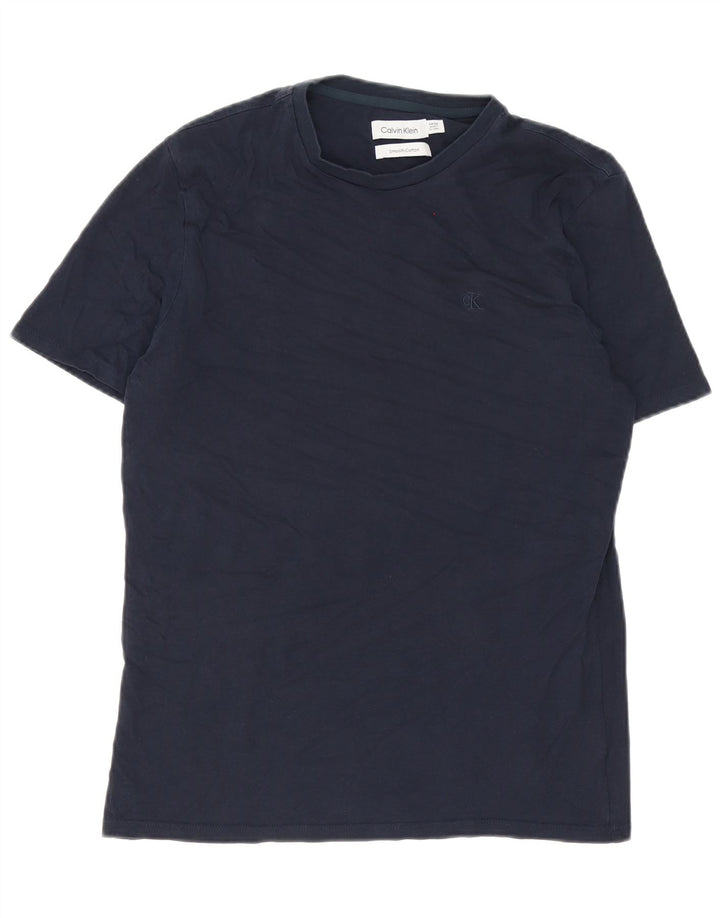 Calvin Klein - Camiseta para hombre, talla pequeña, algodón azul marino