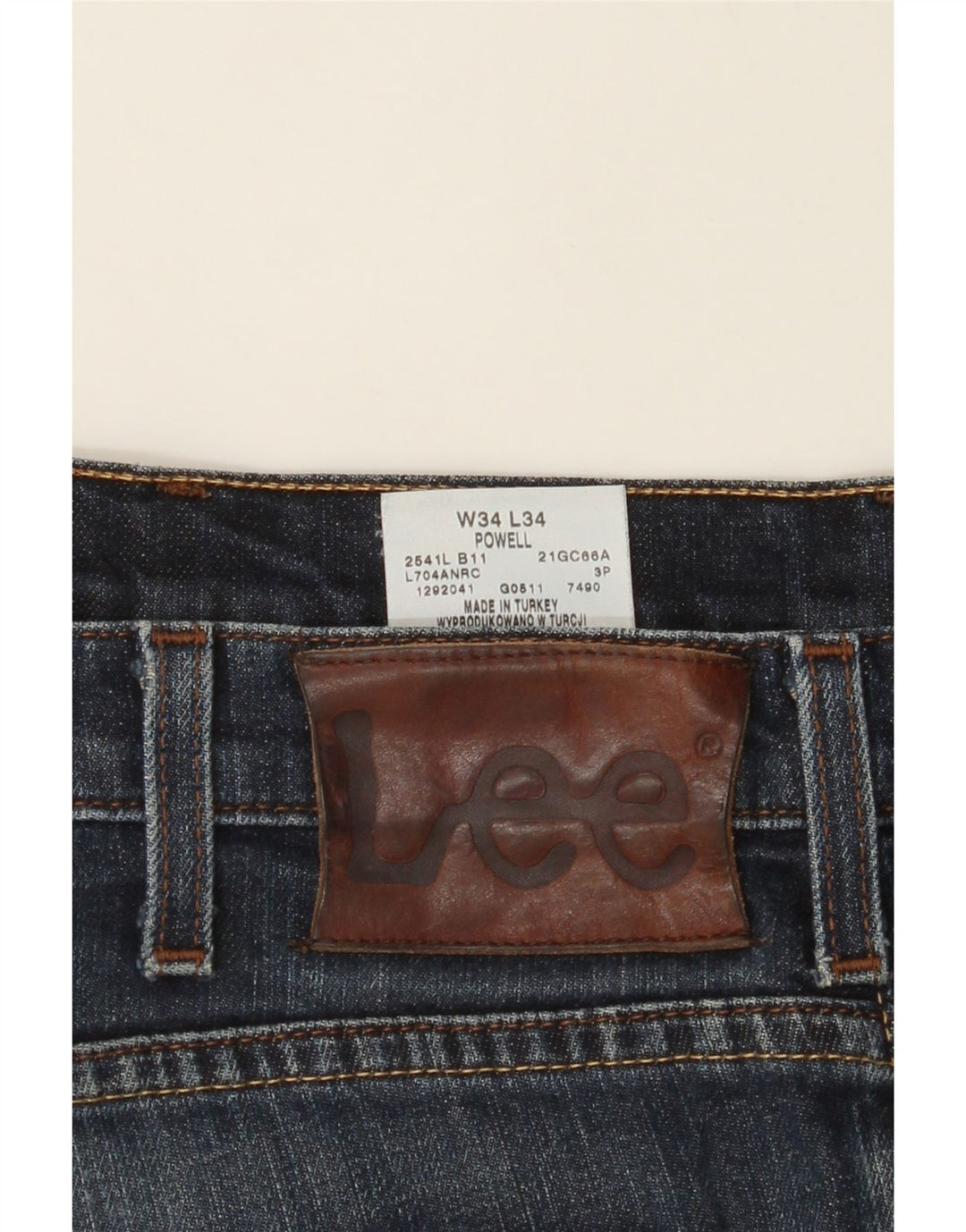 LEE Mens Powell Straight Jeans W34 L29 Black Cotton Vintage Lee and Second-Hand Lee from Messina Hembry 