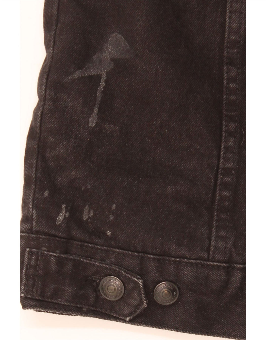 Zara Chaqueta vaquera Sherpa para hombre UK 42 XL Poliéster negro