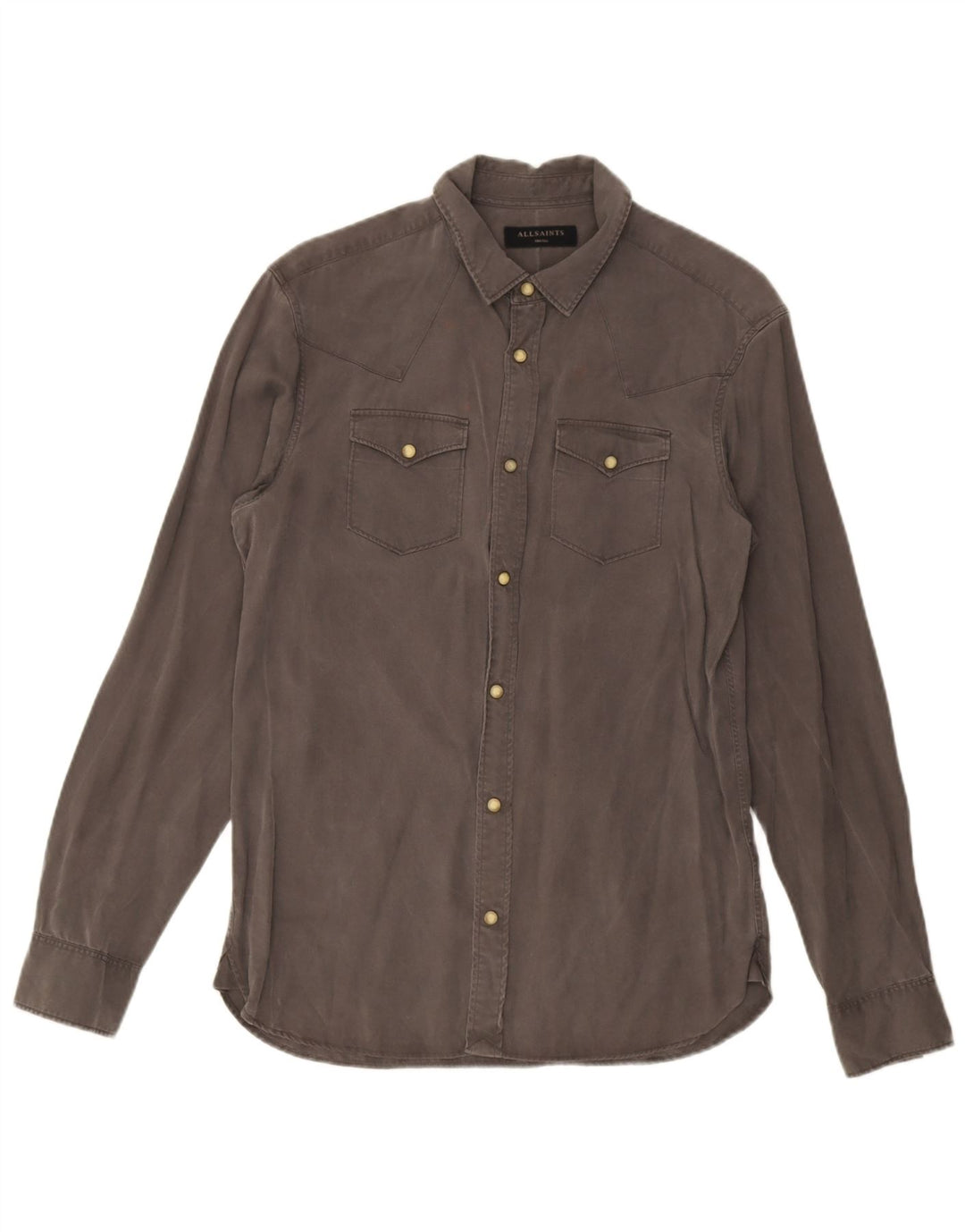 Camisa All Saints Hombre Pequeña Gris Lyocell