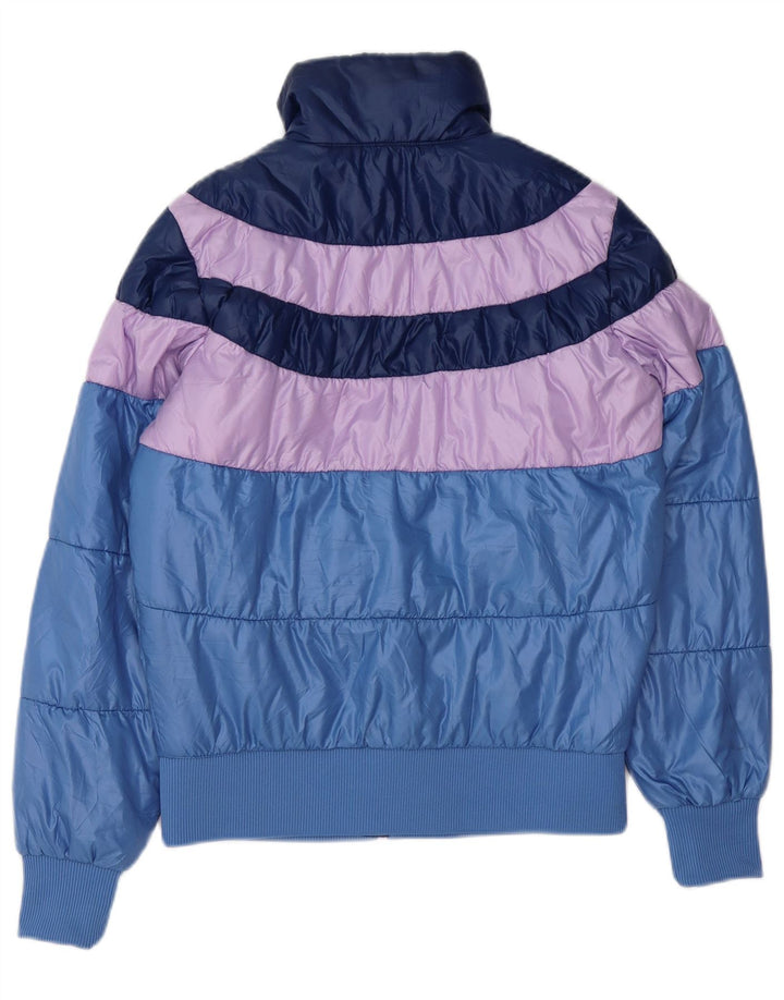PUMA Chaqueta acolchada para mujer UK 10 Small Azul Colorblock Poliéster