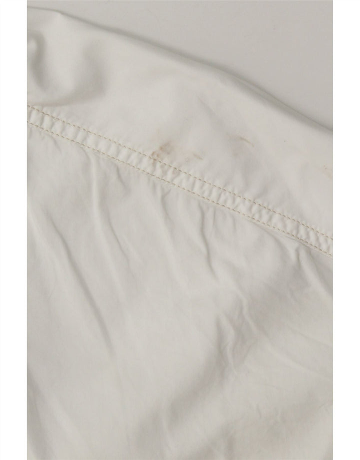 Benetton Camisa Extragrande Mujer UK 40 Small Algodón Blanco