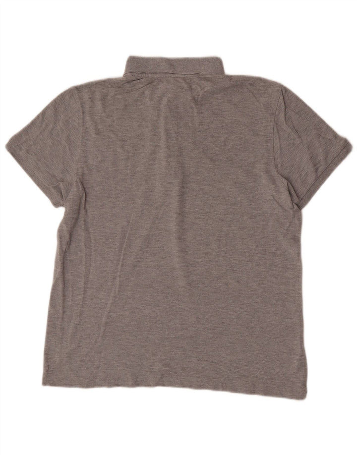 Lotto Polo para hombre de algodón moteado gris grande